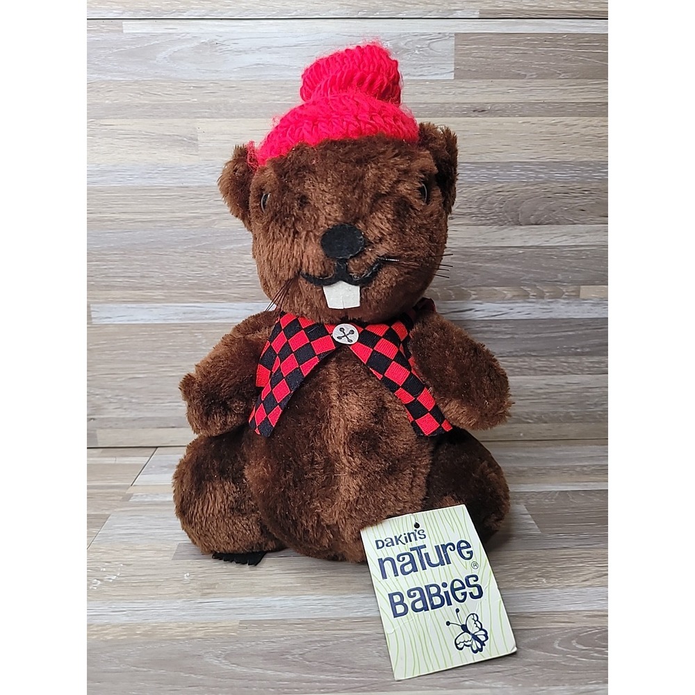RARE Vintage 1973 Dakin‎ Nature Babies Benny Beaver 31-3620 w Tags EUC Plush